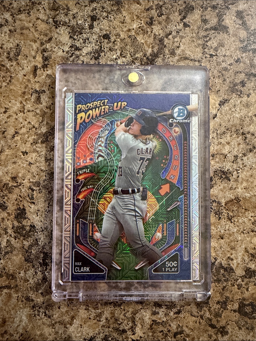 Prospect Power-Up Max Clark Rookie Detroit Tigers Baseball Card